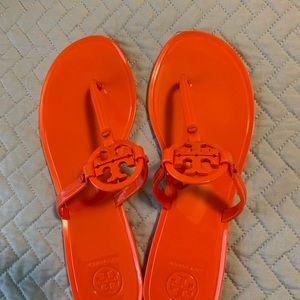 Tory Burch  Mini Miller / Poppy Coral / size 8